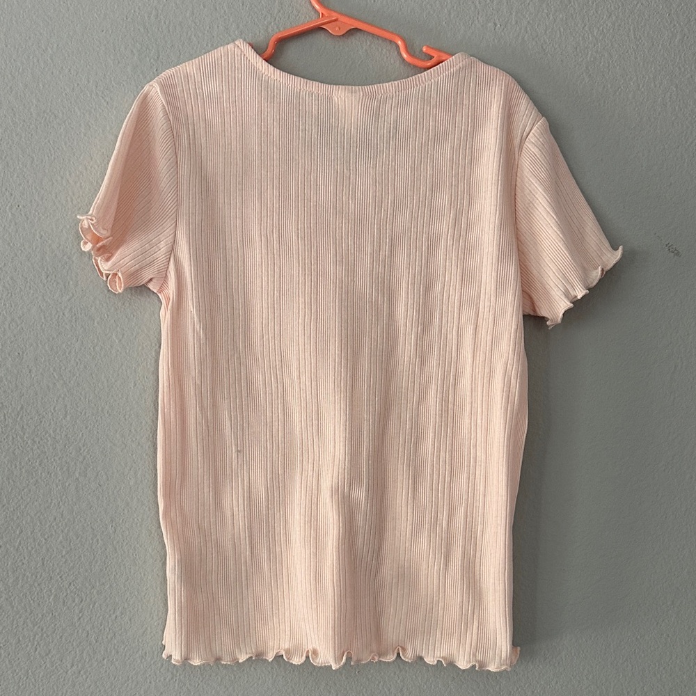 Art Class Soft Pink Ribbed Top - Picture 3 of 4